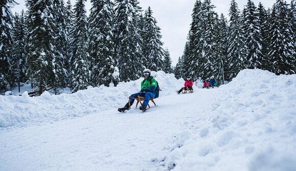 Corso di slittino al Resciesa