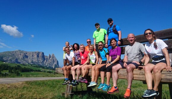 Evening trail run on Alpe di Siusi