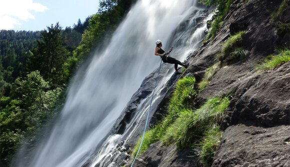 Abseilen am Partschinser Wasserfall