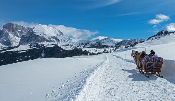Romantische Pferdeschlittenfahrt