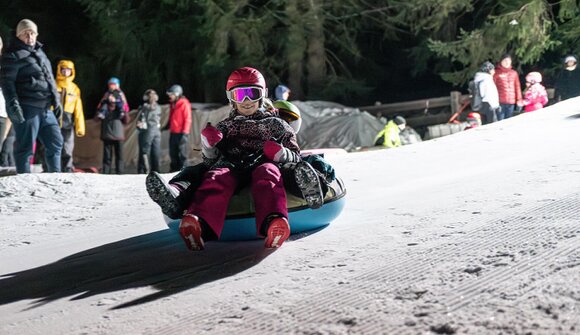 Snow Tubing by night