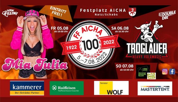 100 Jahre Freiwillige Feuerwehr Aicha