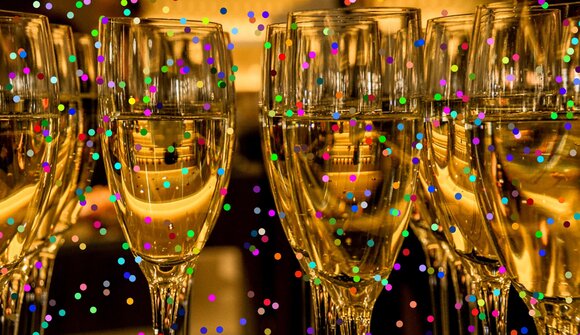 New Year's Eve party in the town square