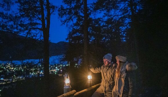 Evening walk with lantern