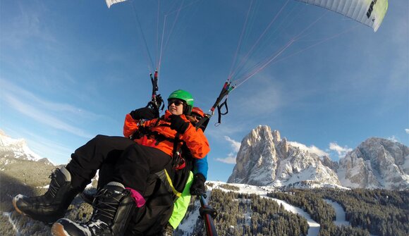 Paragliding in the Dolomites