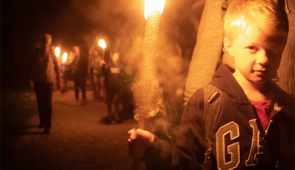 Torchlight hike: church of St. Agata