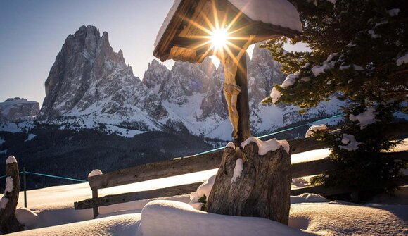 Winterwanderung auf die Seiser Alm