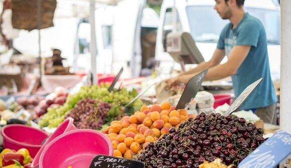 Weekly market at Merano